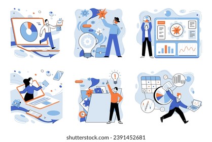 Digital transformation vector illustration. Smart management is key unlocks door to digital evolution Futuristic solutions emerge in dance digital evolution The process transformation is melody tech