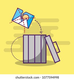 digital trash can garbage broken photo