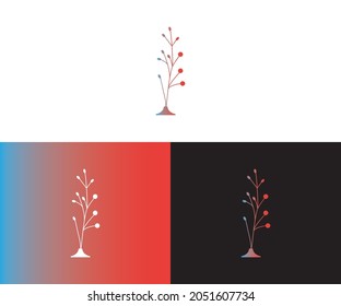 Digital Tree, Brain logo vector logo template.