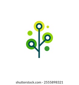 Digital Tree Branch Network Social Connected, Business Forum Logo Design Vector