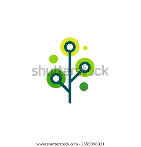 Digital Tree Branch Network Social Connected, Business Forum Logo Design Vector