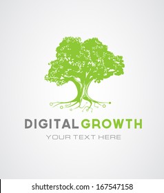 Digital Tree Emblem