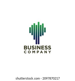 concepto de diseño de logotipo de árbol digital, logotipo de tecnología y naturaleza 