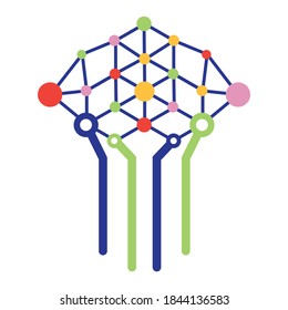 Digital tree logo design concepts. Educational learning and technology companies logo.