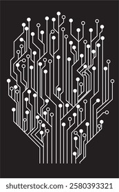 digital tree on an ancient key. The concept of digital technology.