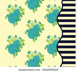 Ilustración de textura de tendencia digital y flores para el diseño de fondo Hermosos efectos texturados Arte floral Impresión textil Ilustración de stock para impresiones de tela y papel