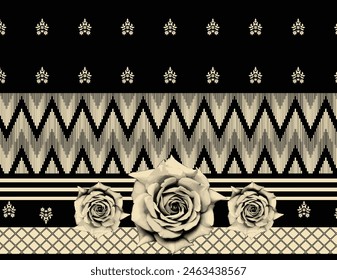 Ilustración de textura de tendencia digital y flores para el diseño de fondo Hermosos efectos texturados Arte floral Impresión textil Ilustración de stock para impresiones de tela y papel