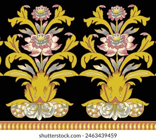 Ilustración de textura de tendencia digital y flores para el diseño de fondo Hermosos efectos texturados Arte floral Impresión textil Ilustración de stock para impresiones de tela y papel
