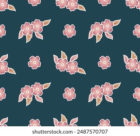 Digital Trending Texture Illustration and Flowers for Background Design Beautiful Textured Effects Floral Art Textile Print Stock Illustration for Fabric and Paper Prints