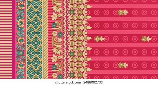 Digital Trending Texture Illustration and Flowers for Background Design Beautiful Textured Effects Floral Art Textile Print Stock Illustration for Fabric and Paper Prints