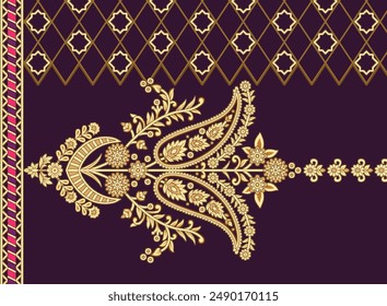 Digital Trending Texture Illustration and Flowers for Background Design Beautiful Textured Effects Floral Art Textile Print Stock Illustration for Fabric and Paper Prints