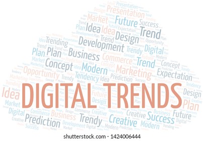 Digital Trends word cloud. Wordcloud made with text only.
