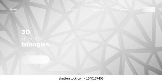 Digital Triangles Wallpaper. Abstract Polygon Poster. Technology Vector Presentation. Gray Geometric Texture. Triangles Background. Monochrome Polygon Layout. Geometric Banner. Triangular Background.