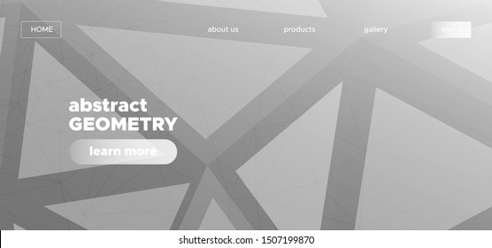 Digital Triangular Background. Abstract Polygon Poster. Technology Vector Presentation. Monochrome Geometric Shapes. Triangles Background. Gray Polygon Layout. Graphic Geometry. Triangles Wallpaper.