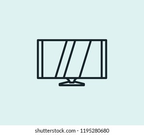 Digital tv icon line isolated on clean background. Digital tv icon concept drawing icon line in modern style. Vector illustration for your web mobile logo app UI design.