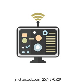 digital tv monitor with connection