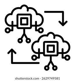 Digital Twin Icon Element For Design