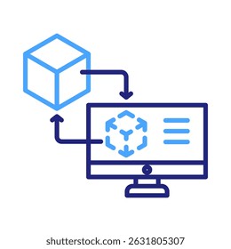 Digital Twin Icon Element für Design