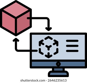 Elemento de icono gemelo digital para el diseño
