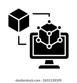 Digital Twin Icon Element For Design