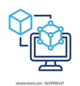 Elemento de icono gemelo digital para el diseño