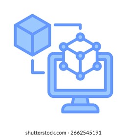 Elemento de icono gemelo digital para el diseño