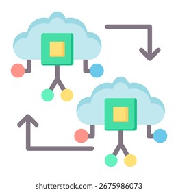 Digital Twin Icon Element For Design