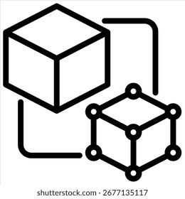 Digital Twin Icon Element für Design