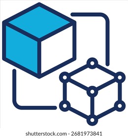 Digital Twin Icon Element für Design