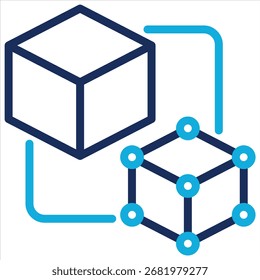 Digital Twin Icon Element für Design