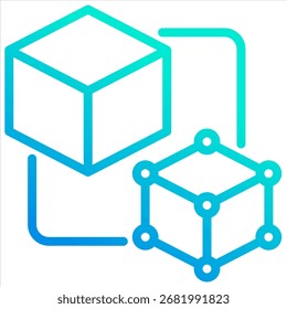 Digital Twin Icon Element für Design