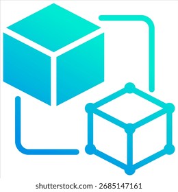 Digital Twin Icon Element für Design