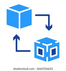 Digital Twin Icon Single Vector Collection