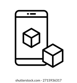 Digitale Zwillings-Gliederungssymbol-Vektorgrafik