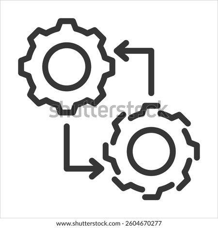 Digital Twin Outline Icon Vector Illustration