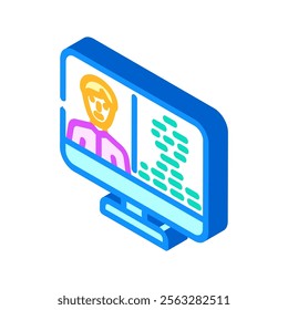 digital twin technology industry 4 isometric icon vector. digital twin technology industry 4 sign. isolated symbol illustration