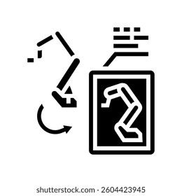 digital twin technology industry glyph icon vector. digital twin technology industry sign. isolated symbol illustration