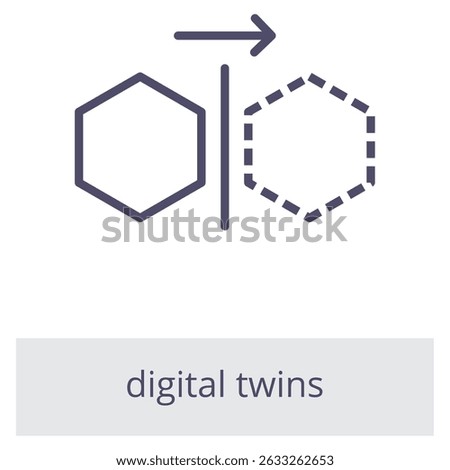 Digital Twins Element For Design Graphic