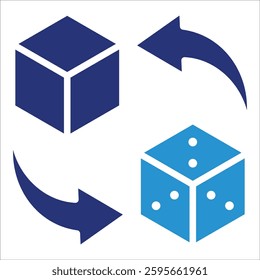 Digital Twins Icon Element For Design