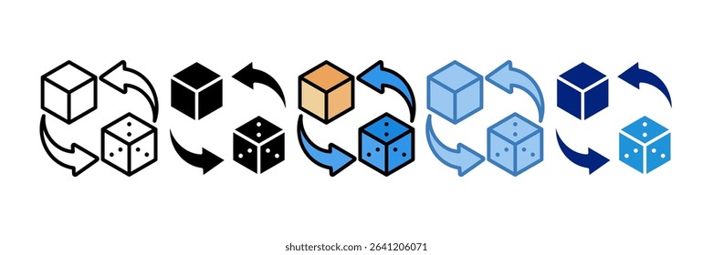 Digital Twins Icon Element For Design