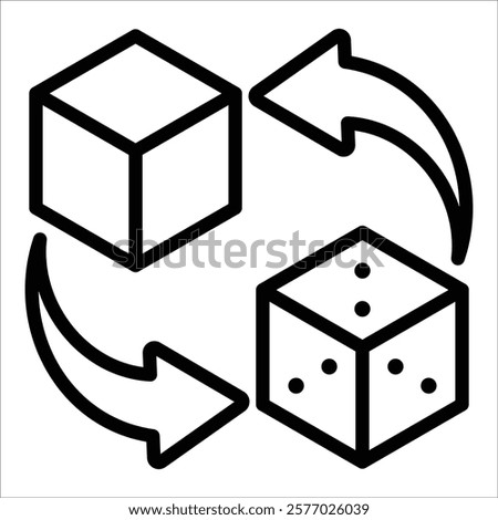 Digital Twins Icon Element For Design