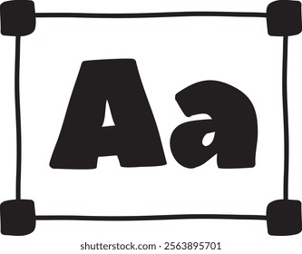 Digital Type Lined Icon Vector Illustration
