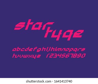 Digital typeface in vector format