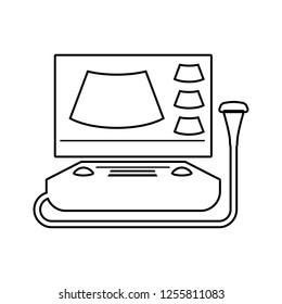 Digital Ultrasonic Diagnostic icon. Element of cyber security for mobile concept and web apps icon. Thin line icon for website design and development, app development