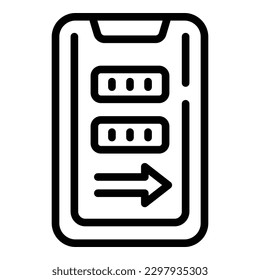 Digital user icon outline vector. Account form. Online registration