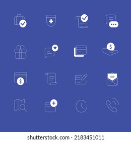 Digital user interface icons flat design classic symbols