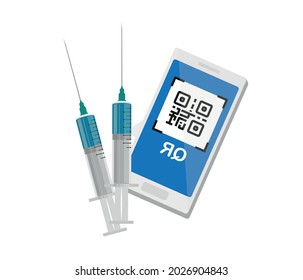 digital vaccine passport app vector illustration.
