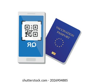 digital vaccine passport app vector illustration.
