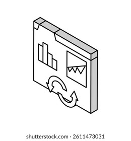 digital value converter isometric icon vector. digital value converter sign. isolated symbol illustration