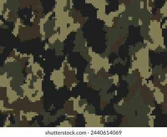 
digital vector camouflage background, abstraction on textiles, army seamless pattern, uniform